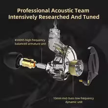 KZ ZSN Pro X Metal Wired Headset Hybrid Technology 1BA+1DD Ear Hook Monitor Headphones