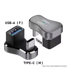 180 Degree Angle USB C Adapter Type C Male to Female 20Gbps PD 140W Fast Charging Converter Adapter for Steam Deck Accessories