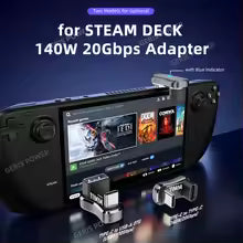 180 Degree Angle USB C Adapter Type C Male to Female 20Gbps PD 140W Fast Charging Converter Adapter for Steam Deck Accessories