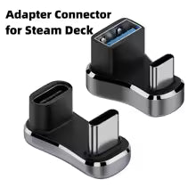 180 Degree Angle USB C Adapter Type C Male to Female 20Gbps PD 140W Fast Charging Converter Adapter for Steam Deck Accessories